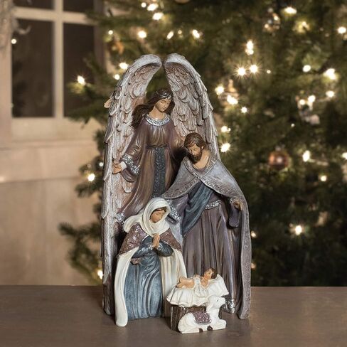 Roman 133532 Nesting Holy Family مع مجموعة ألوان Angel Plum مكونة من 4 قطع، 11 بوصة، متعدد الألوان in Kuwait