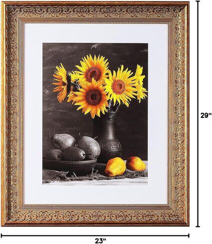 2-1/2" Polystyrene Victorian 18x24 Picture Frame Gold 1556, Made in USA 18x24 Poster Frame, 18x24 Ornate Frame for Oil Painting, 18x24 Canvas Frame, 18x24 Frames Gold in Saudi Arabia