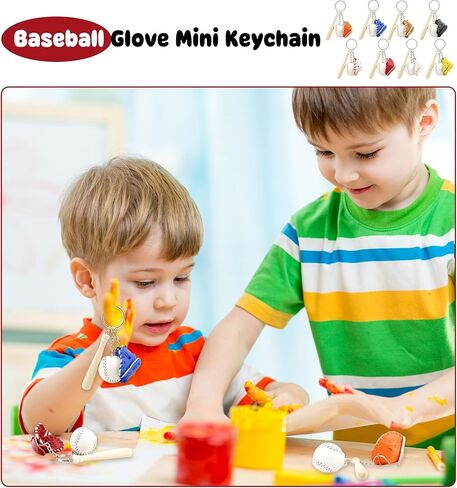 28 حزمة مضرب بيسبول سلسلة المفاتيح خشبية صغيرة مضرب بيسبول مفتاح سلسلة البيسبول قفاز البيسبول الرياضة حلقة رئيسية لهدايا عيد ميلاد الرياضيين تذكارية الرياضة صالح الطرف in Kuwait