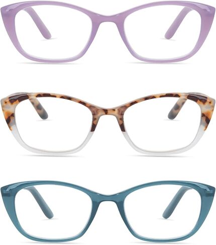 نظارات القراءة Rae Dunn "SAMMY Premium - 3 عبوات مع خط SEE المميز in Kuwait