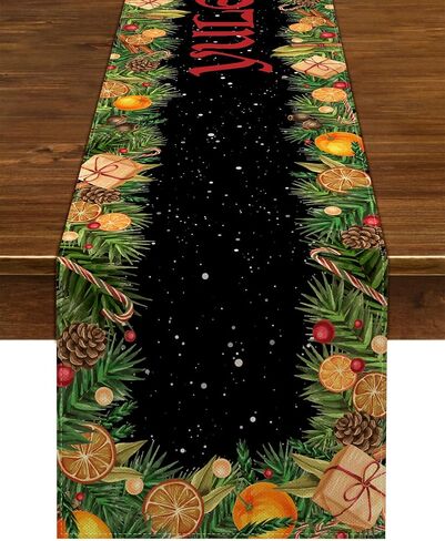 غطاء طاولة Nepnuser Yule Pagan Christmas Table Cover Norse Wiccan Pagan تحت عنوان الترحيب بديكور الحفلات في الأماكن المغلقة وعطلات الشتاء وعيد الميلاد وديكور المطبخ المنزلي - 72 بوصة in Kuwait