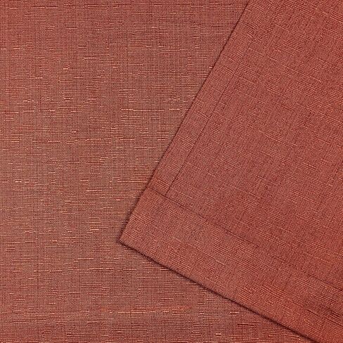 ستائر نيكول ميلر نيويورك سوير من مزيج القطن بحلقات علوية لتصفية الضوء، مقاس 52 بوصة × 96 بوصة، أحمر قرميدي، مجموعة من قطعتين in Kuwait