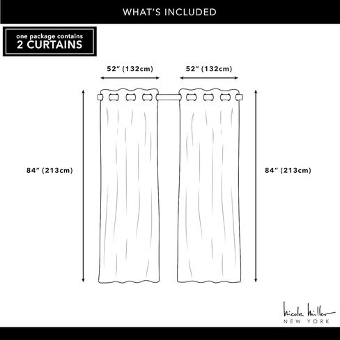ستائر نيكول ميلر نيويورك سوير من مزيج القطن بحلقات علوية لتصفية الضوء، مقاس 52 بوصة × 96 بوصة، أحمر قرميدي، مجموعة من قطعتين in Kuwait