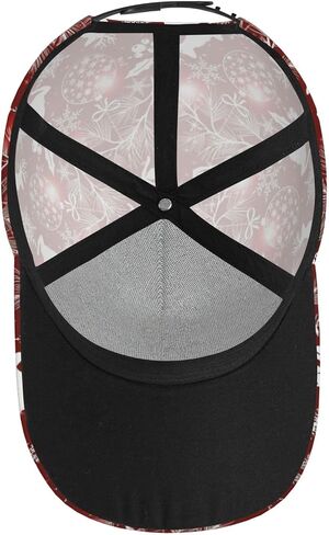 Funny Christmas Baseball Cap Adjustable Hat Xmas Snowflake Red Plaid Sun Cap for Men Women in Kuwait
