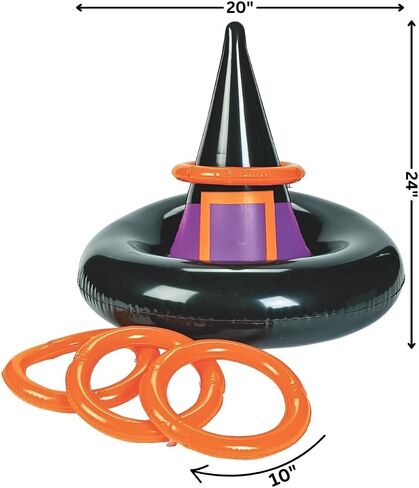 INFLATABLE WITCHES HAT RING TOSS GAME - Halloween Game - 5 Pieces in Saudi Arabia