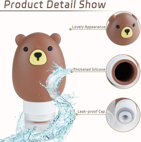 6 قطع من زجاجات تتبيلة السلطة مع فرشاة تنظيف، زجاجات صلصة محمولة وزجاجة بهارات، حاوية تتبيلة سلطة للذهاب لتناول طعام الغداء، تخزين طعام صغير مقاوم للتسرب أثناء السفر، سيليكون خالٍ من البيسفينول أ، 2.5 أونصة in Kuwait