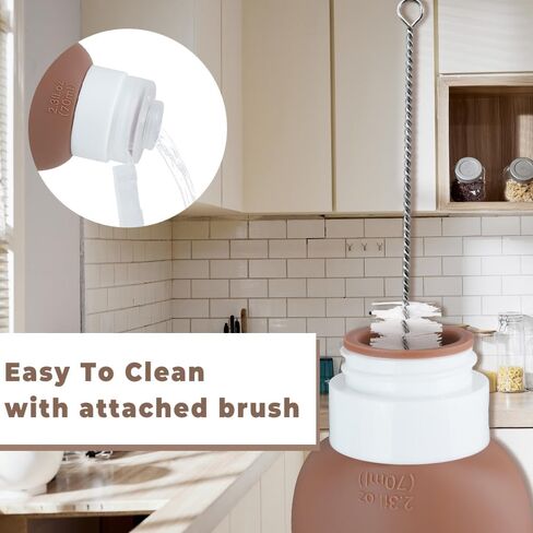 6 قطع من زجاجات تتبيلة السلطة مع فرشاة تنظيف، زجاجات صلصة محمولة وزجاجة بهارات، حاوية تتبيلة سلطة للذهاب لتناول طعام الغداء، تخزين طعام صغير مقاوم للتسرب أثناء السفر، سيليكون خالٍ من البيسفينول أ، 2.5 أونصة in Kuwait