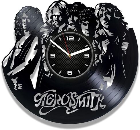 Kovides Vinyl Record Wall Clock Compatible with Aerosmith Themed Crazy Song Home Decor for Men and Woman in Saudi Arabia