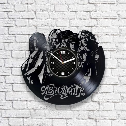 Kovides Vinyl Record Wall Clock Compatible with Aerosmith Themed Crazy Song Home Decor for Men and Woman in Saudi Arabia