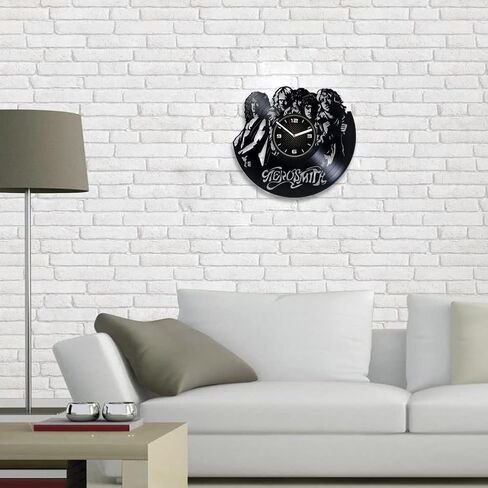 Kovides Vinyl Record Wall Clock Compatible with Aerosmith Themed Crazy Song Home Decor for Men and Woman in Saudi Arabia