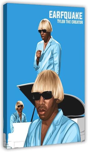 ملصق MYEDTCK Tyler Singer The Creator موسيقى الرابر من القماش ملصق جداري فني ديكور فني مطبوع لوحات صور لغرفة المعيشة وغرفة النوم بدون إطار: 12x18 بوصة (30x45 سم) in Saudi Arabia