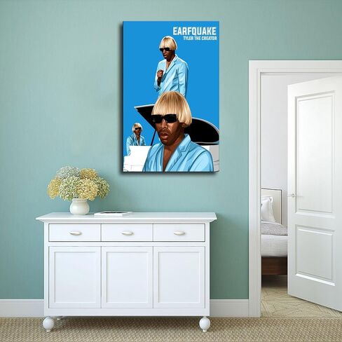ملصق MYEDTCK Tyler Singer The Creator موسيقى الرابر من القماش ملصق جداري فني ديكور فني مطبوع لوحات صور لغرفة المعيشة وغرفة النوم بدون إطار: 12x18 بوصة (30x45 سم) in Saudi Arabia
