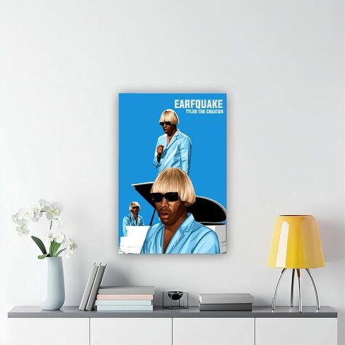 ملصق MYEDTCK Tyler Singer The Creator موسيقى الرابر من القماش ملصق جداري فني ديكور فني مطبوع لوحات صور لغرفة المعيشة وغرفة النوم بدون إطار: 12x18 بوصة (30x45 سم) in Saudi Arabia