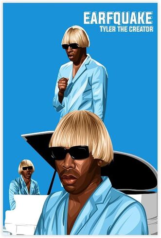 ملصق MYEDTCK Tyler Singer The Creator موسيقى الرابر من القماش ملصق جداري فني ديكور فني مطبوع لوحات صور لغرفة المعيشة وغرفة النوم بدون إطار: 12x18 بوصة (30x45 سم) in Saudi Arabia