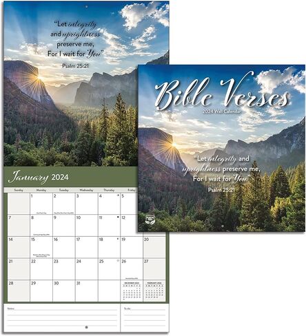 TURNER PHOTOGRAPHIC Bible Verses Photo Mini Wall Calendar (25998950001) in Saudi Arabia
