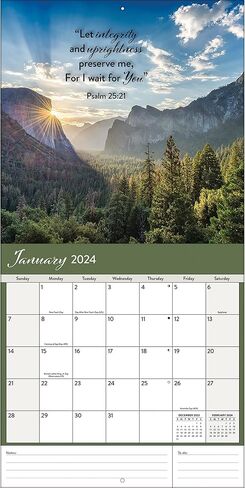 TURNER PHOTOGRAPHIC Bible Verses Photo Mini Wall Calendar (25998950001) in Saudi Arabia