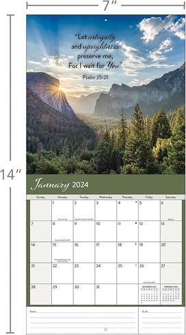 TURNER PHOTOGRAPHIC Bible Verses Photo Mini Wall Calendar (25998950001) in Saudi Arabia