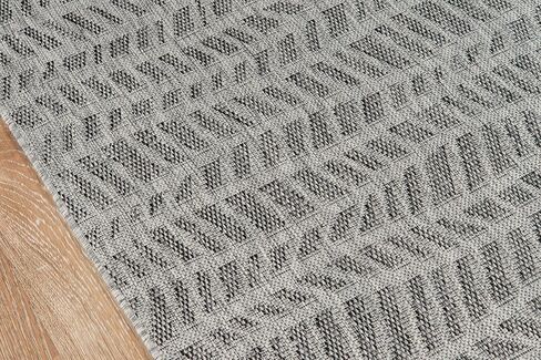 Novogratz by Momeni Villa Emilia Indoor Outdoor Area Rug, 2' X 10' Runner, Grey in Saudi Arabia