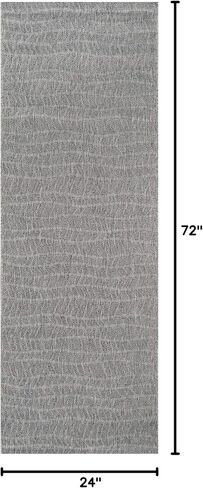 Novogratz by Momeni Villa Emilia Indoor Outdoor Area Rug, 2' X 10' Runner, Grey in Saudi Arabia