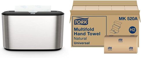 Tork Xpress Paper Towel Dispenser, Black, Compact for Home Use, Fits H2 Towels in Kuwait