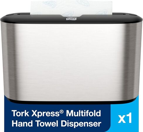Tork Xpress Paper Towel Dispenser, Black, Compact for Home Use, Fits H2 Towels in Kuwait