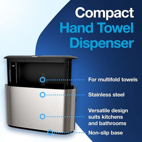 Tork Xpress Paper Towel Dispenser, Black, Compact for Home Use, Fits H2 Towels in Kuwait