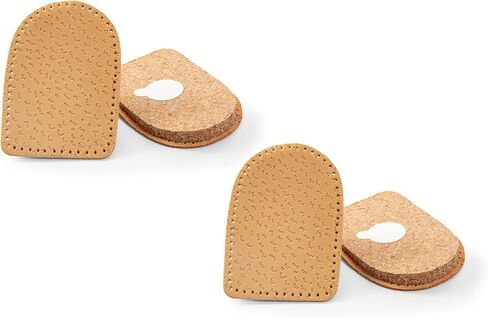 Kaps – Cork & Leather Heel Lifts (2 Pck) – Twin Pack Self-Adhesive Insoles for Shock Absorption, Achilles Tendonitis Relief & Comfort, Vegetable Tanned – for Daily Use by Women in Saudi Arabia