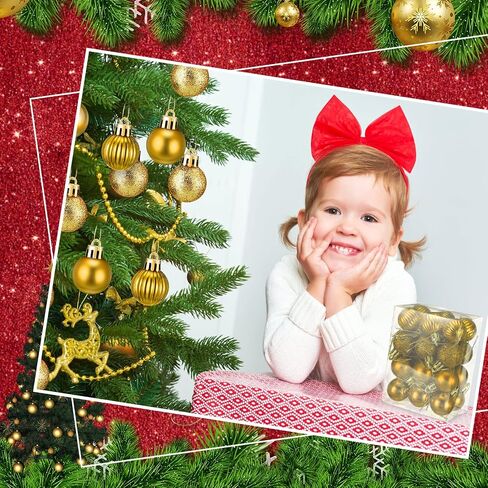 Sumind 48 Pieces Christmas Ball Ornaments Mini Glitter Multicolor Christmas Ball Ornament Xmas Ball Tree Decorations Miniature Balls for Christmas Tree Party Holiday Decor (Black) in Saudi Arabia
