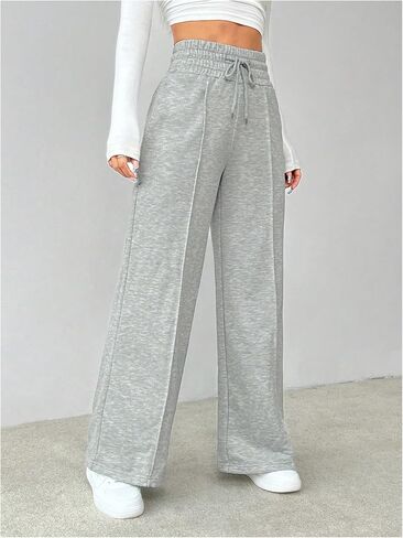 GORGLITTER Women's Wide Leg Y2k Sweatpants Seam High Waisted Baggy Track Pants in Saudi Arabia