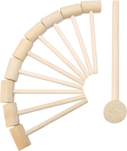10 قطع من مطارق سرطان البحر الخشبية، مطارق سرطان البحر الصلبة الطبيعية، قلب قابل للكسر، مطارق سرطان البحر مع لمسة نهائية ناعمة، لعبة حرفية متينة in Saudi Arabia
