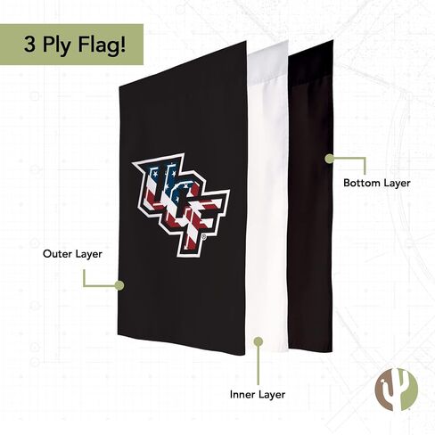 Desert Cactus University of Central Florida Garden Flag Knights UCF Banner 100% Polyester (Design G) in Saudi Arabia