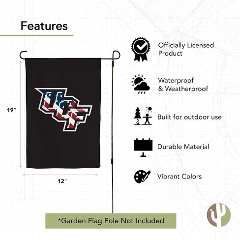 Desert Cactus University of Central Florida Garden Flag Knights UCF Banner 100% Polyester (Design G) in Saudi Arabia