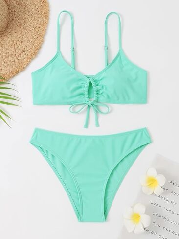 SOLY HUX Women's Spaghetti Strap Bikini Set Bathing Suit 2 Piece Swimsuits in Saudi Arabia