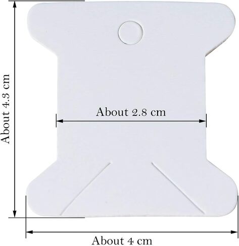 100 Pieces Floss Bobbins Paper Cross Stitch Embroidery Thread Organizer Cardboard Floss Bobbins DIY Crafts Floss Bobbins Thread Bobbin Card (White) in Kuwait