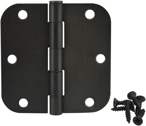 12 Pack - Cosmas Oil Rubbed Bronze Door Hinge 3.5" Inch x 3.5" Inch with 5/8" Inch Radius Corners - 37540 in Saudi Arabia