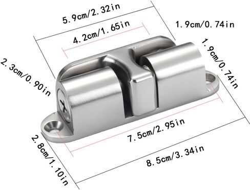 Floor Mount Door Stopper, Sdjdhej 2Pcs Door Stop Catch,Alloy Brushed Door Stopper Floor Mount,Invisible Door, Easy Installation (Brushed Steel) in Kuwait
