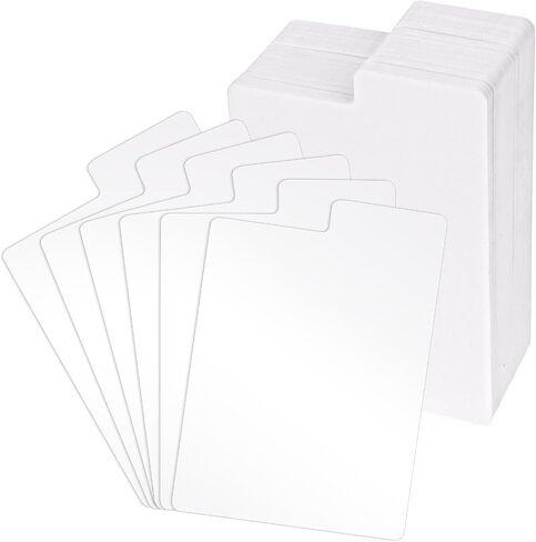 60Pcs Trading Card Dividers Plastic White Card Separators Organizer Divider Cards Playing Card Seperator Trading Card Organizer Trading Card Pages for Sport Game Business Playing Card Storage in Saudi Arabia