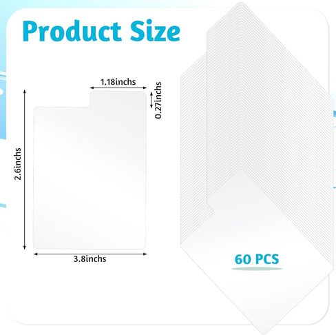60Pcs Trading Card Dividers Plastic White Card Separators Organizer Divider Cards Playing Card Seperator Trading Card Organizer Trading Card Pages for Sport Game Business Playing Card Storage in Saudi Arabia