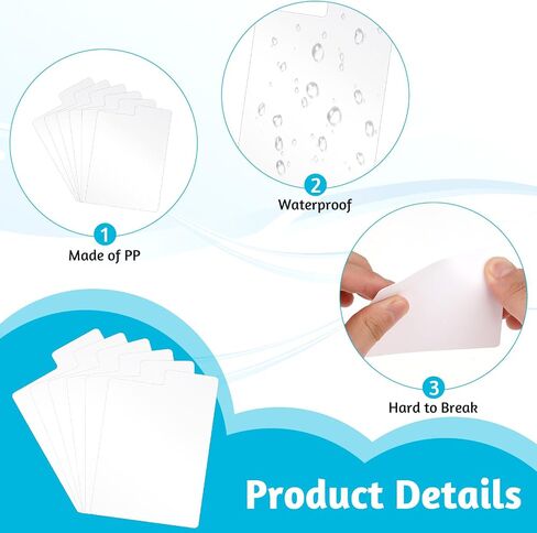 60Pcs Trading Card Dividers Plastic White Card Separators Organizer Divider Cards Playing Card Seperator Trading Card Organizer Trading Card Pages for Sport Game Business Playing Card Storage in Saudi Arabia
