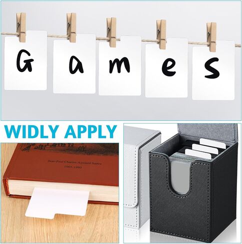 60Pcs Trading Card Dividers Plastic White Card Separators Organizer Divider Cards Playing Card Seperator Trading Card Organizer Trading Card Pages for Sport Game Business Playing Card Storage in Saudi Arabia