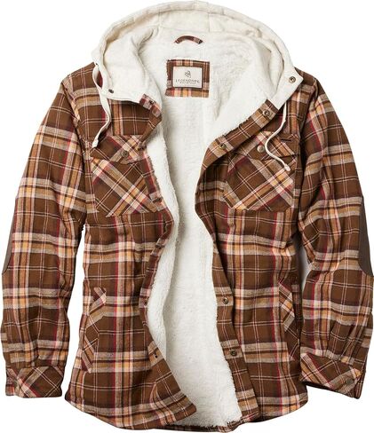 Legendary Whitetails Men's Camp Night Berber Lined Hooded Flannel Shirt Jacket in Saudi Arabia