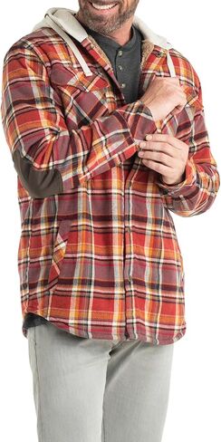 Legendary Whitetails Men's Camp Night Berber Lined Hooded Flannel Shirt Jacket in Saudi Arabia