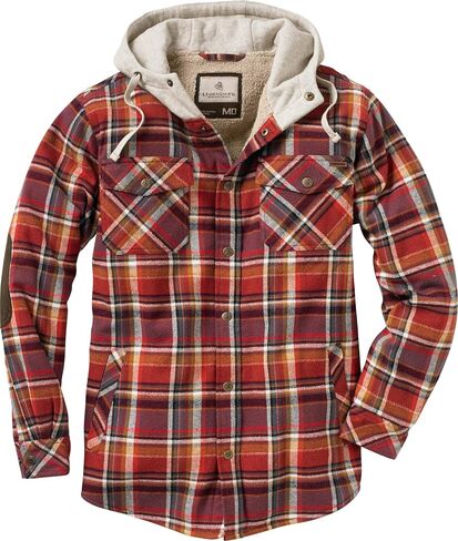 Legendary Whitetails Men's Camp Night Berber Lined Hooded Flannel Shirt Jacket in Saudi Arabia