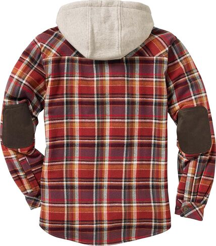 Legendary Whitetails Men's Camp Night Berber Lined Hooded Flannel Shirt Jacket in Saudi Arabia