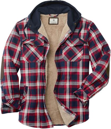Legendary Whitetails Men's Camp Night Berber Lined Hooded Flannel Shirt Jacket in Saudi Arabia