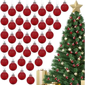 60 Pcs 1.18 inches Yellow Christmas Ball Christmas Tree Ornaments Christmas Tree Pendants Xmas Shiny Balls Baubles Set for Christmas Tree Hanging Wreath Garland Decorations（Yellow）