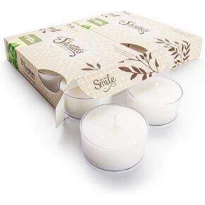 Tahoe Pine Premium Tealight Candles Multi Pack - Highly Scented with Essential & Natural Oils - 12 Green Tea Lights - Beautiful Candlelight - Made in The USA - Fresh & Clean Collection