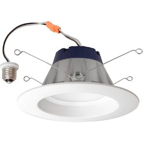 Sylvania 74292 Sylvania Ultra LED RT5/6 Gimbal (Recessed Downlight Kit), 10W, Replaces 65W Incandescent, Plastic Bulbs, 4000K Cool White, Dimmable Down to 10%, 50, 000 Hours