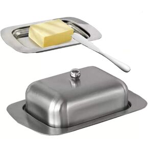 Butter Dish with Lid and Butter Spreader,Butter Dish Size Perfect for Butter Stick,Multi-Purpose Serving Food Dish Tray Kitchen Gadgets