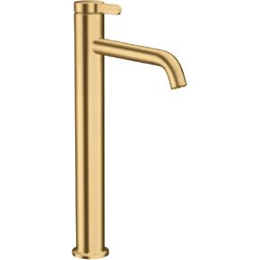 AXOR ONE Modern 1-Handle 1-Hole 14-inch Tall Bathroom Sink Faucet in Brushed Gold Optic, 48002251